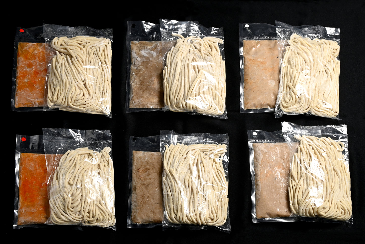 【送料お得】濃厚つけ麺・白(海老)黒(カツオ)赤(旨辛)各2食セット